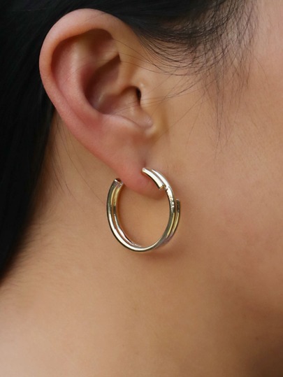 Серьги-кольца минималистичный SHEIN