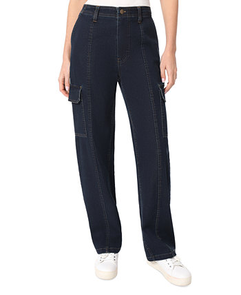 Джинсовые брюки карго с высокой посадкой и швами для миниатюрных размеров Jones New York