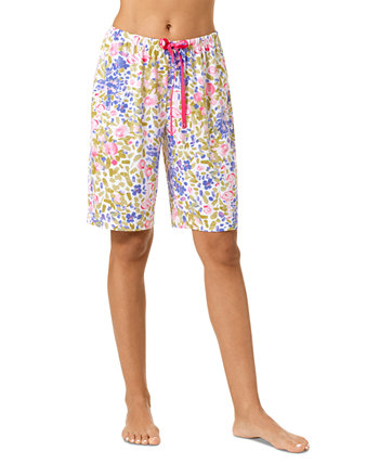 Women's Floral Flamingos Bermuda Pajama Shorts HUE