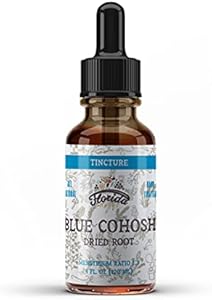 Blue Cohosh Tincture, Organic Blue Cohosh Extract (Caulophyllum Thalictroides) Florida Herbs