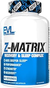 Magnesium and Zinc Post Workout Supplement - ZMatrix Zinc Magnesium Aspartate Muscle Recovery Supplement for Sleep Support and Muscle Health - EVL Post Workout Recovery Bodybuilding Supplement Evlution