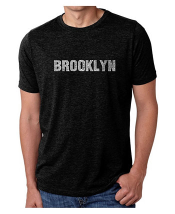 Мужская футболка Premium Blend Word Art - Brooklyn Neighborhoods LA Pop Art