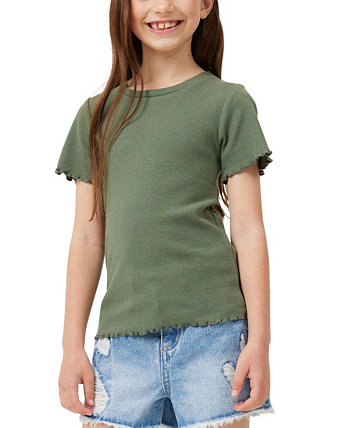 Little Girls Raya Rib Baby Short Sleeves T-shirt COTTON ON