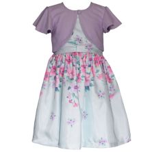 Платье Bonnie Jean с цветочным принтом для девочек 4–20 лет и кардиган обычных размеров и больших размеров Bonnie Jean