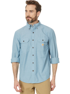 Свободная рубашка средней плотности из шамбре с длинными рукавами Carhartt