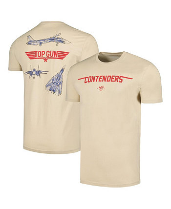 Men's Cream Top vintage-like Jets T-Shirt Contenders Clothing