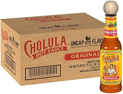 Оригинальный острый соус Cholula в дорожном формате, 48 штук - По 22 мл в бутылках с мексиканскими перцами, идеальный размер для доставки и на вынос Cholula