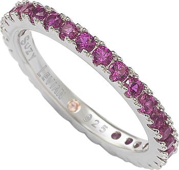 Серебряное кольцо с розовым CZ Eternity Band Ring Suzy Levian