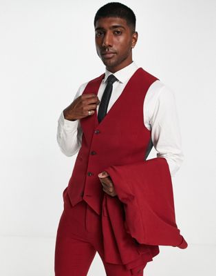 Men's Classic-Fit Wool-Blend Stretch Solid Suit Vest