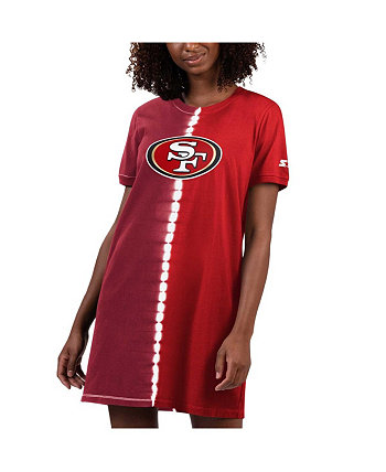 Женское платье-футболка Scarlet San Francisco 49ers Ace Tie-Dye Starter