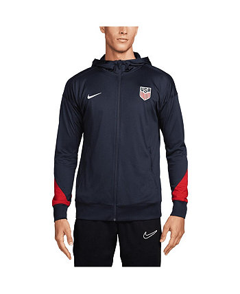 Men's Navy USMNT 2024 Strike Full-Zip Hoodie Track Jacket Nike