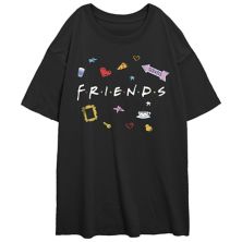 Juniors' Friends Icons Oversized Graphic Tee Friends
