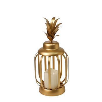 Celebrate Together™ Summer Gold Pineapple Metal Outdoor Lantern Celebrate Together