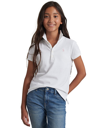Рубашка-поло из эластичной сетки для больших девочек Ralph Lauren