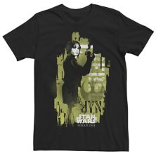 Мужская футболка с портретным принтом Star Wars Rogue One Jyn Erso Stencil Star Wars