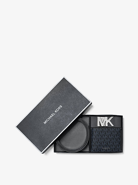 Ремень с логотипом и бумажник-бумажник Michael Kors