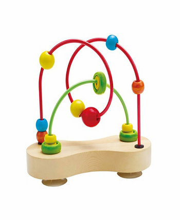 Игрушка-лабиринт с двойными пузырьками и деревянными бусинами для малышей Hape