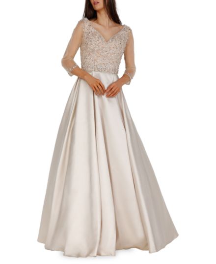 Prom Embellished Satin Ball Gown Terani Couture