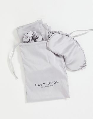 Атласный комплект для сна Revolution Hair The Beauty Sleep, серебро Revolution