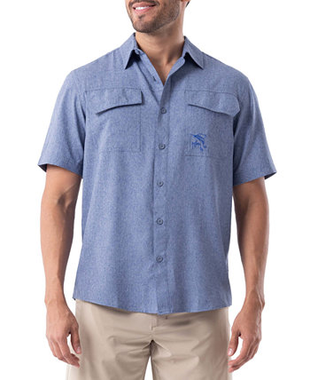 Мужская рубашка для рыбалки с коротким рукавом и принтом Guy Harvey