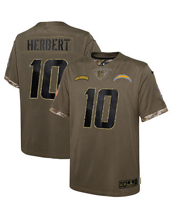 Youth Boys Justin Herbert Olive Los Angeles Chargers 2022 Salute To Service Player Limited Jersey Nike