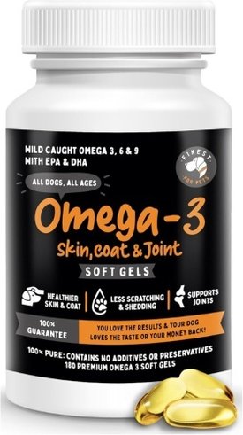 Finest for Pets Omegeffect Premium Omega-3 Soft Gels Dog Supplement Finest For Pets