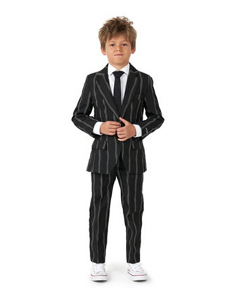 Комплект оверсайз-костюма в тонкую полоску с застежкой на пуговицы для больших мальчиков Suitmeister
