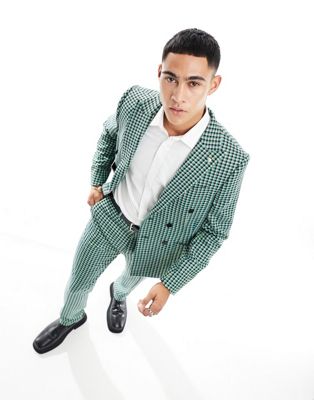 Зеленый пиджак в клетку Twisted Tailor Morrison Twisted Tailor
