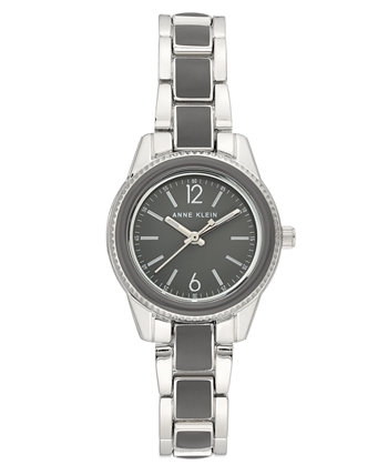 Часы-браслет с серой эмалью и серебристым оттенком, 30 мм Anne Klein