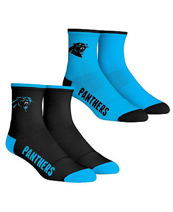 Мужские носки Carolina Panthers Core Team, комплект из 2 носков длиной четверть длины Rock 'Em