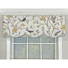 RLF Home Trend Bird Petticoat Valance Rod Pocket, Contrast Bottom fabric, Hand Made Buttons RLF Home