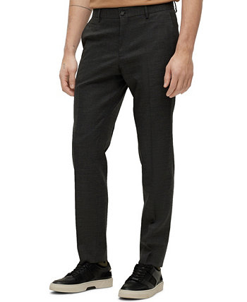 Мужские брюки BOSS из смесовой шерсти с микро-рисунком BOSS