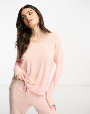 Пижамный комплект для сна Ugg Birgit темно-розового цвета с леопардовым принтом UGG