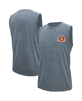 Мужская серая футболка без рукавов Cincinnati Bengals Warm Up MSX by Michael Strahan