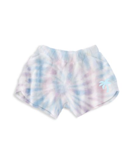 Little Girl's Sunset Tie-Dye Shorts Tiny Whales