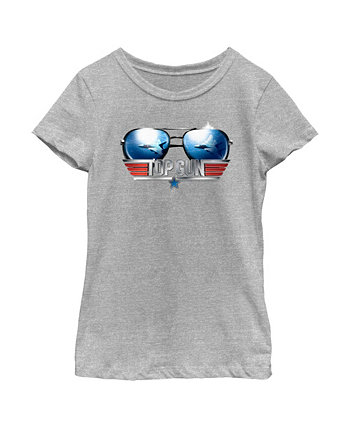 Girl's Top Gun Aviator Sunglasses Logo Child T-Shirt Paramount Pictures