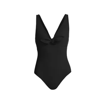 Слитный купальник Basics с V-образным вырезом и низкой спиной Karla Colletto Swim
