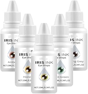 2PCS Fancy Drops (Капли) Change Your Eye Color, Irisink Color Changing Eye Drops, Irisink Eyedrops (2PCS-Hazel) Wuliao