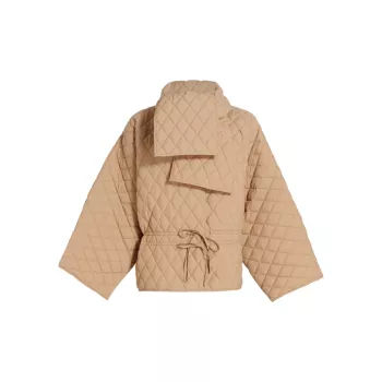 Quilted Cape-Sleeve Puffer Jacket A.W.A.K.E. Mode