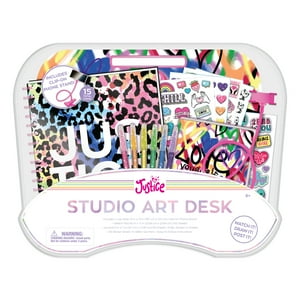 Justice Studio Art Desk W/ Accessories, Multicolor, Tween, Teen, Girls, Crafts Misc. JUSTICE