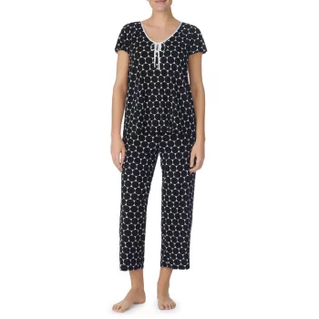 Geometric Dot Cropped Pajamas Kate Spade New York