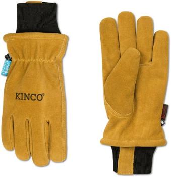 Водительские перчатки из воловьей кожи с подкладкой из замши Kinco