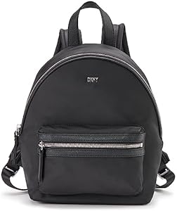 DKNY Casey Medium Backpack, Black/Silver DKNY