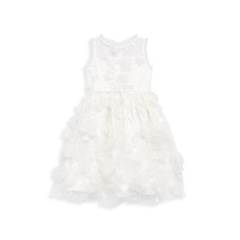 Маленькая девочка & amp; Платье Girl's Tearose с 3D цветочной аппликацией Marchesa Notte Mini