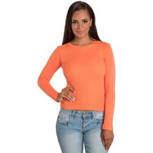 Women's Sweet Vibes Stretch Thermal Long Sleeve Crew Neck T-shirt Poetic Justice