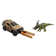 Игрушка-фигурка Mattel Jurassic World Truck & Dinosaur с функцией переворачивания Mattel