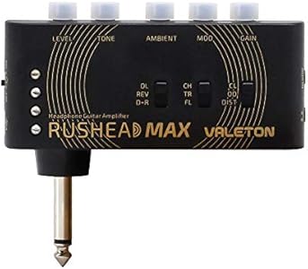 Портативный мини-усилитель для бас-гитары Valeton Rushead Max с зарядкой USB, многоэффектный, для наушников Valeton