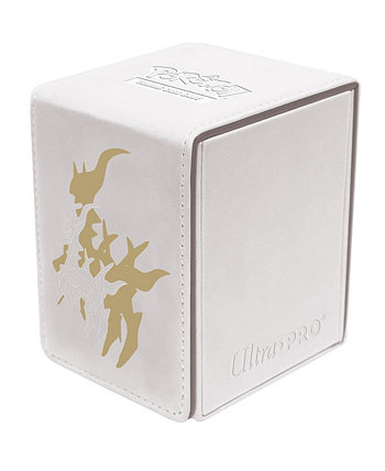 Pokémon Elite Series Arceus Alcove Flip Deck Box Белая коробка для коллекционных карт из кожзаменителя Вмещает 100 карт с двойным рукавом Ultra Pro