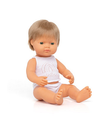 Кукла Baby Boy 15 дюймов, кавказская грязная блондинка Miniland