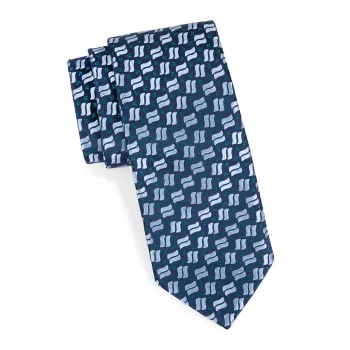 Аккуратный шелковый галстук в несколько полосок Charvet